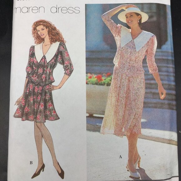 1990s Simplicity 9405 Vintage Maren Dress Sewing Pattern Size Z 20 22 24 Uncut - Picture 3 of 4